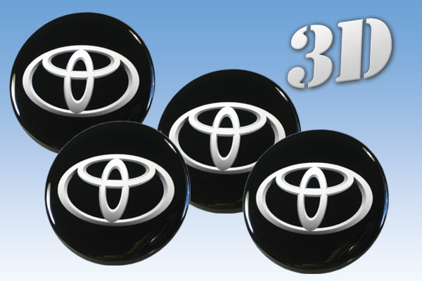 TOYOTA 3d car decals for wheel center caps