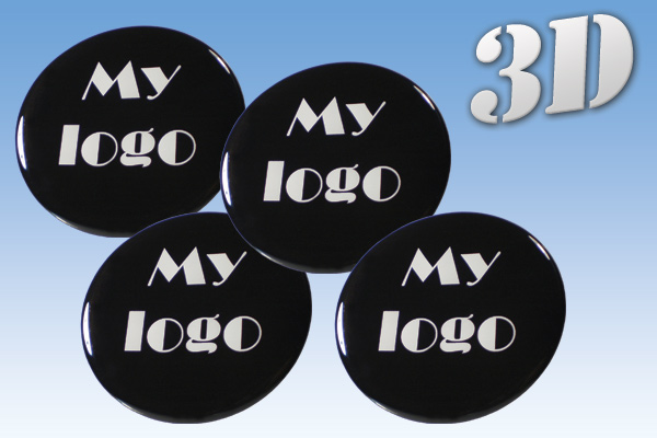 Custom design center cap stickers, set of 4 (Four) stickers 